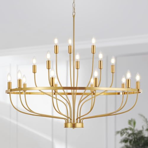 39.4" Large Gold Chandelier