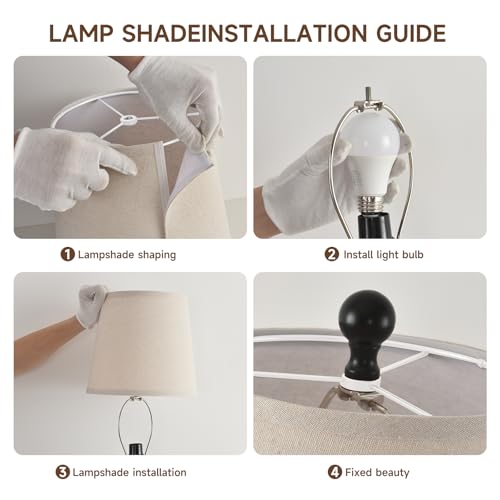 Lamps Set of 2 Modern Farmhouse Table Lamp Bedside Reading Lamps Living Room End Tables Set Lamps for Night Stands Bedroom Night Lamp (2 Count)
