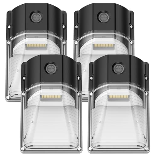 30W Mini LED Wall Pack Light with Dusk to Dawn Photocell (4 Count)