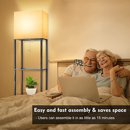 Plus Floor Lamp with Shelves