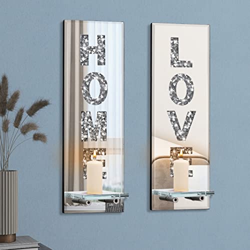 Crystal Crush Diamond Wall Candle Holder Set of 2 (2 Count)