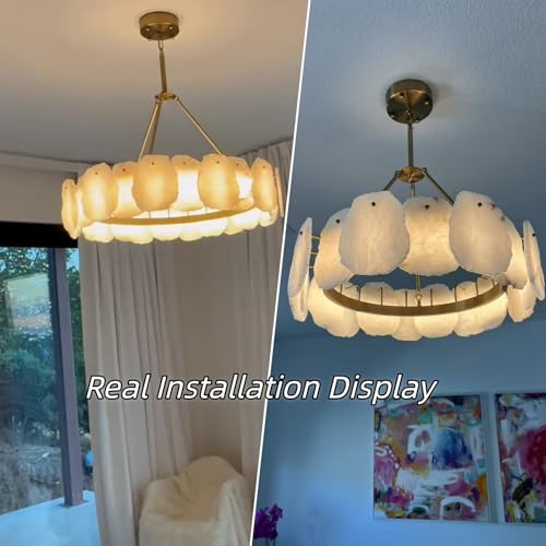 Round Alabaster Chandelier