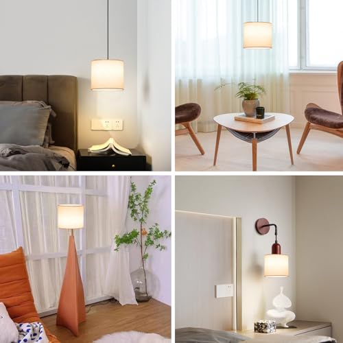 Cloth Lamp Shade Round lamp Small Drum Lamp Shades Fabric Lampshades Barrel Lamp Shades for Table Lamps Floor Lamps