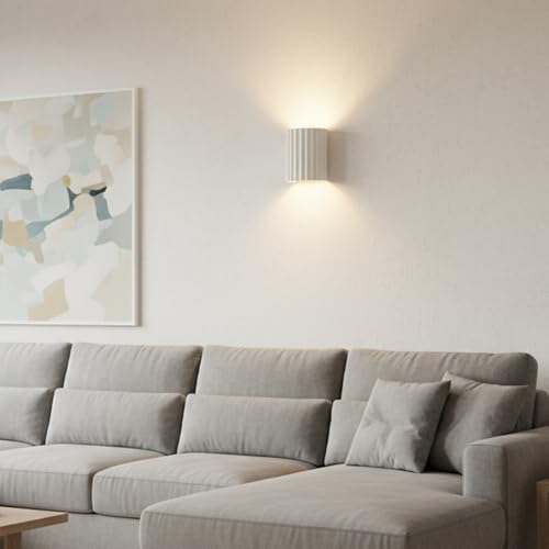 Modern LED Wall Sconce Minimalist Resin Wall Light Nordic Style Half