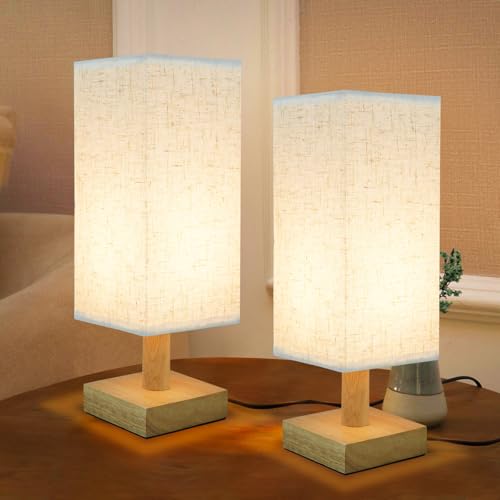 Small Bedside Table Lamps Set of 2 (2 Count)