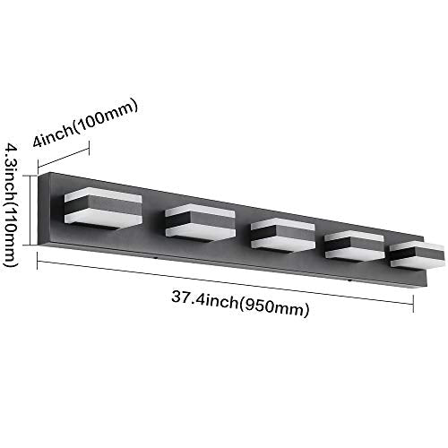 Black Bathroom Vanity Lights Over Mirror Dimmable LED Modern Black Bathroom Lighting Bath Wall Lighting S8568