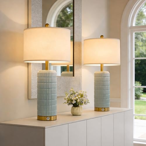 25'' Bedside Table Lamps Set of 2 for Living Room (2 Count)