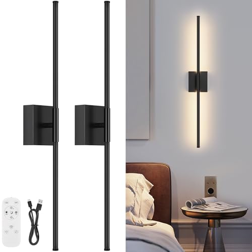 Battery Operated Wall Sconce Set of Two with Remote Control (2 Count)