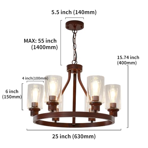 Farmhouse Wood Chandelier (72 Count)