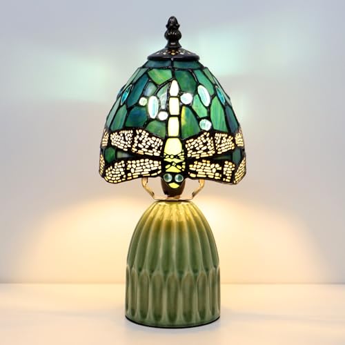 Stained Glass Mushroom Table Lamp 12.5 Inch