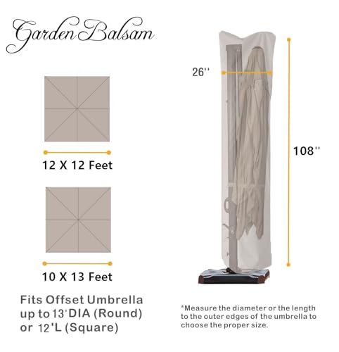 Patio Umbrella Cover for 9ft to 13ft Offset Umbrella