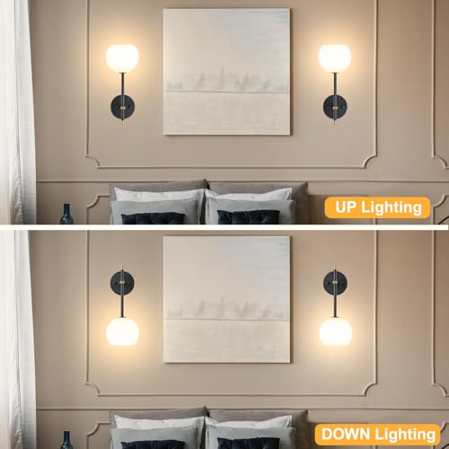 Black Gold Battery Operated Wall Sconces Set of 2 (2 Count)