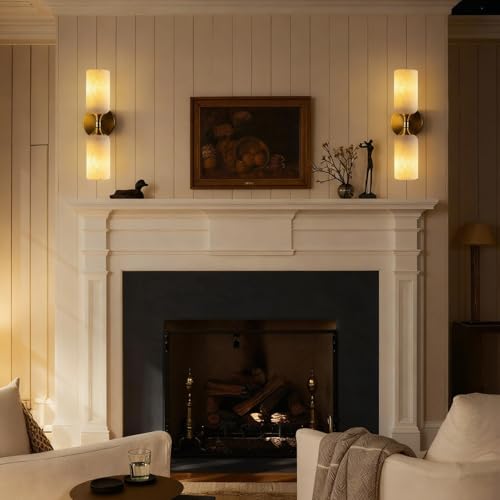 Natural Alabaster Wall Sconce Marble Wall Light Bathroom Vanity Sconce