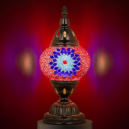 Turkish Mosaic Lamp Stained Glass Table Lamp with Tiffany Style