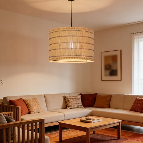 Rustic lamp shade Art decorative Colorful Minimalist Geometric 13.8x9Inch