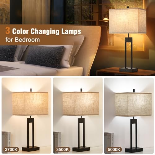 Extra Large 25.5" Nightstand Table Lamps for Bedrooms Set of 2 (2 Count)