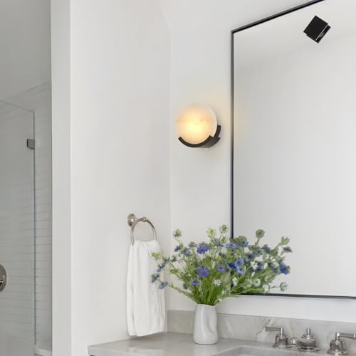 1 Light Black Modern Wall Sconces for Bedroom
