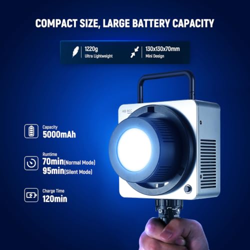 HB80C RGBWW LED Video Light with Built