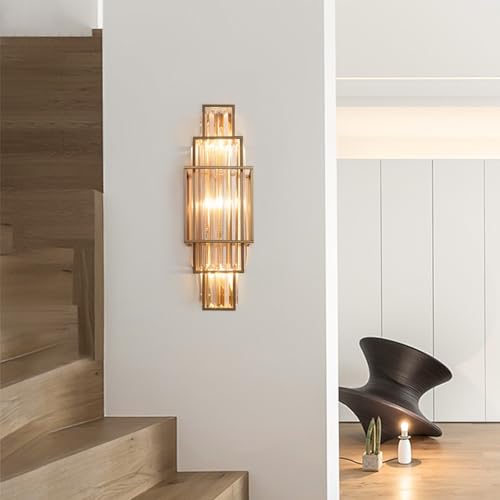 Gold Elegant Crystal Wall Sconce 3
