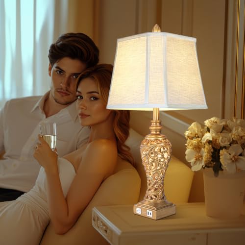 Vintage Table Lamps with Night Light (2 Count)