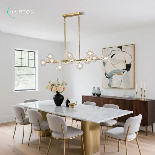 50" Large Glass Globe Sputnik Chandelier