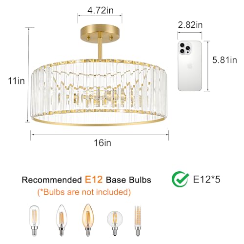 Modern Crystal Ceiling Light Fixture