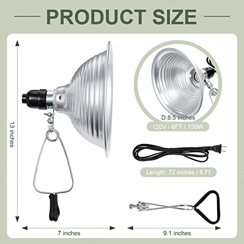 8 Pack Clamp Lamp Light with Aluminum Reflector