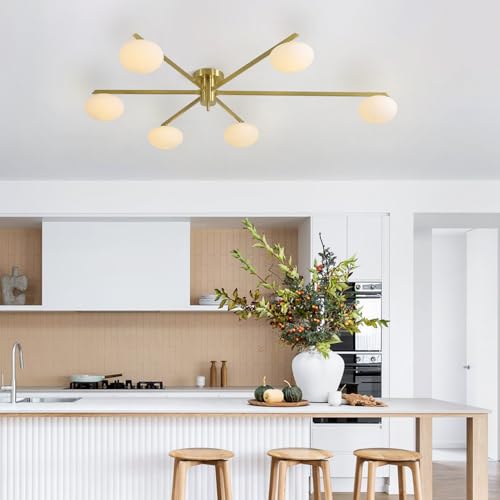 6 Light Sputnik Ceiling Light Fixture