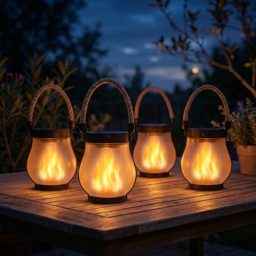 Solar Lanterns Outdoor Waterproof 4 (4 Count)
