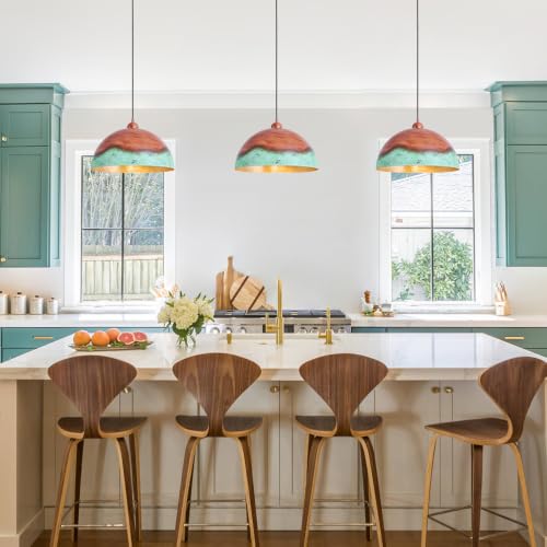 15.7" Metal Dome Pendant Light Industrial Color Painting Lampshade