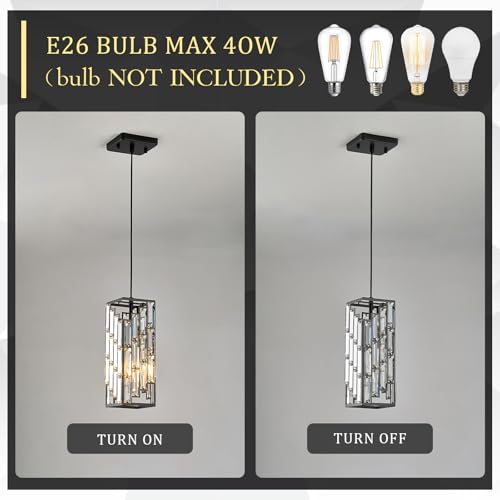 Black Crystal Pendant Light 3 (3 Count)