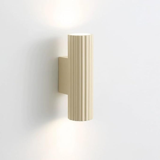 Modern Resin Wall Sconce Wabi Sabi Long Cylinder Wall Lamp Up Down Home Decor Lighting Fixture, Cream/White 3 Color Mode Japanese-style Art Wall Lights For Bedside Hallway (Included Bulb), GU1