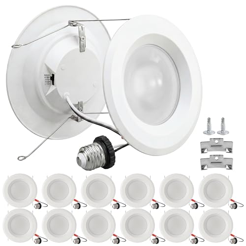 6 Inch LED Recessed Lighting 12 Pack (5CCT - 12 Pack / 6 Inch)