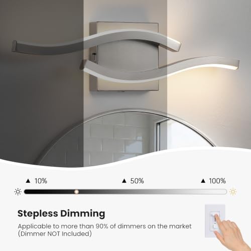 Nickel LED Bathroom Vanity Lights