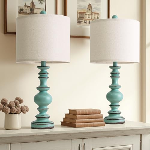 24" Farmhouse Table Lamps Set of 2