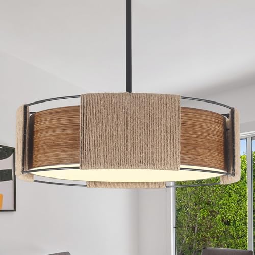 19.7'' Rattan Chandelier