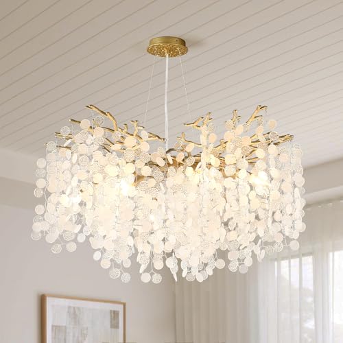 32 Inch Gold Crystal Chandelier 10