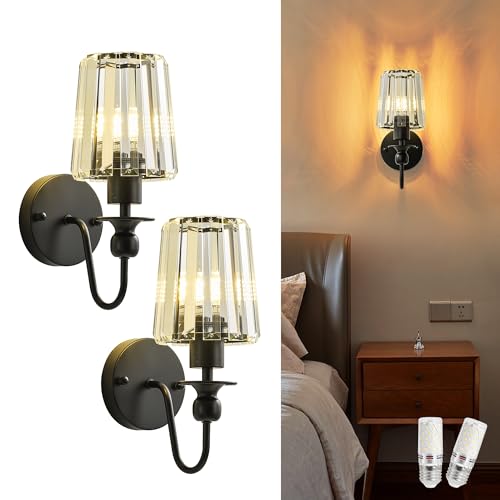 Hardwired Crystal Wall Sconces Set of 2 (2 Count)