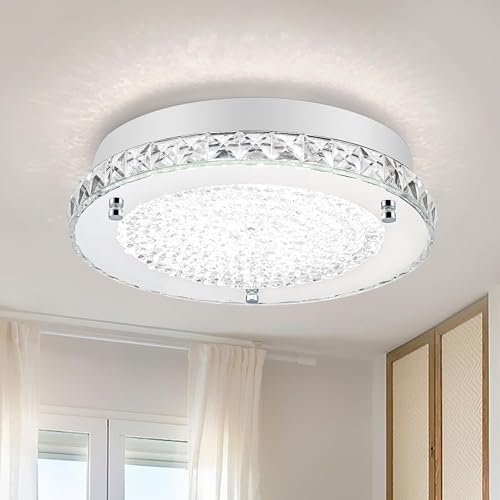 Crystal Ceiling Light Flush Mount Light Fixture Modern LED Ceiling Lamp for Foyer