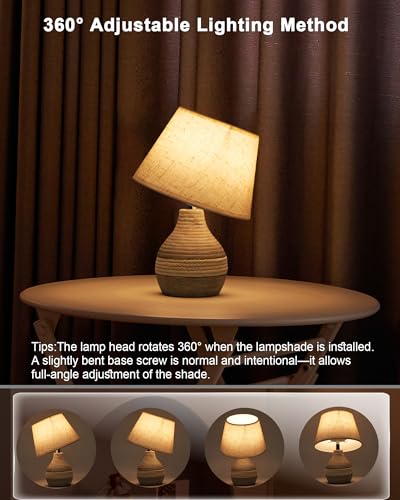 10" H Small Rechargeable Cordless Ceramic Table Lamp