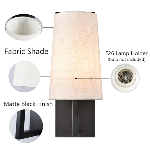 Farmhouse Black Wall Sconces Set of Two Modern 1 (2 Count)