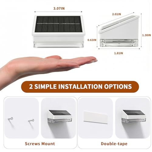 Solar Fence Lights 8 Pack (8 Count)