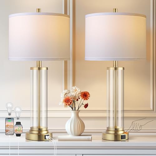 Glass Table Lamps Set of 2 (2 Count)