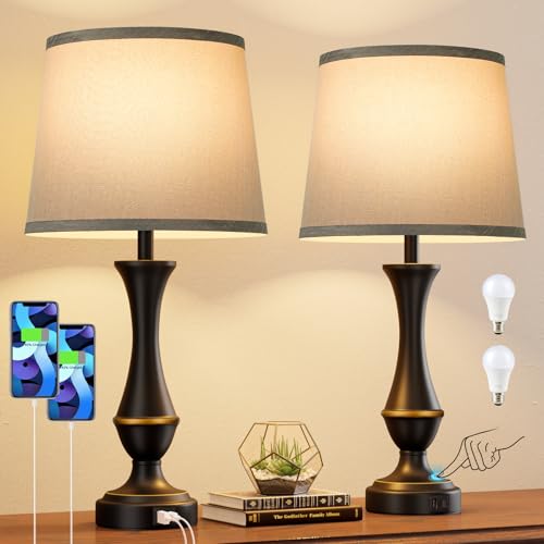Touch Lamps for Nightstand (2 Count)