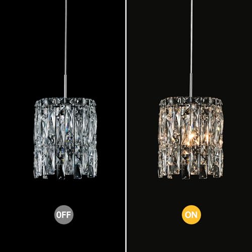 1 Light Modern K9 Crystal Pendant Lights Kitchen Island