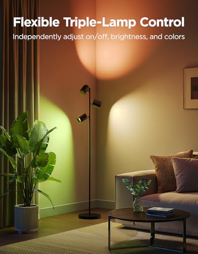 Tree Floor Lamp with 3 Rotatable Lights