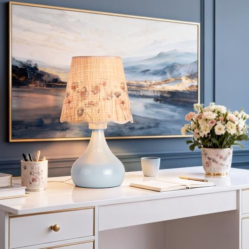 Blue Small Bedside Cute Table Lamp for Bedroom