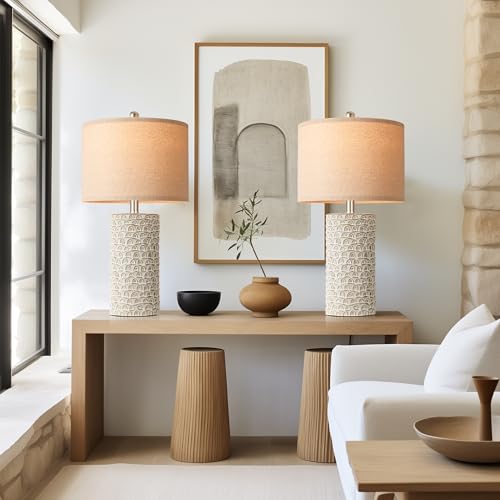 23" Modern Ceramic Table Lamp Set of 2 (2 Count)
