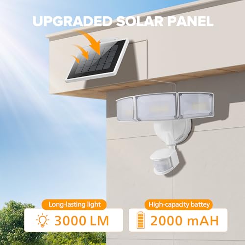 3000LM Solar LED Security Lights Motion Sensor Light Outdoor