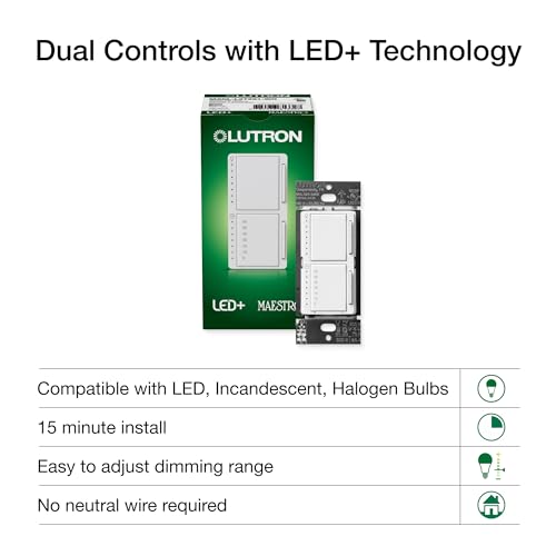 Maestro LED+ Dual Dimmer and Timer Switch (2 Count)